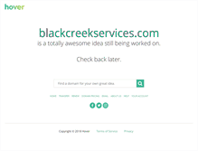 Tablet Screenshot of blackcreekservices.com
